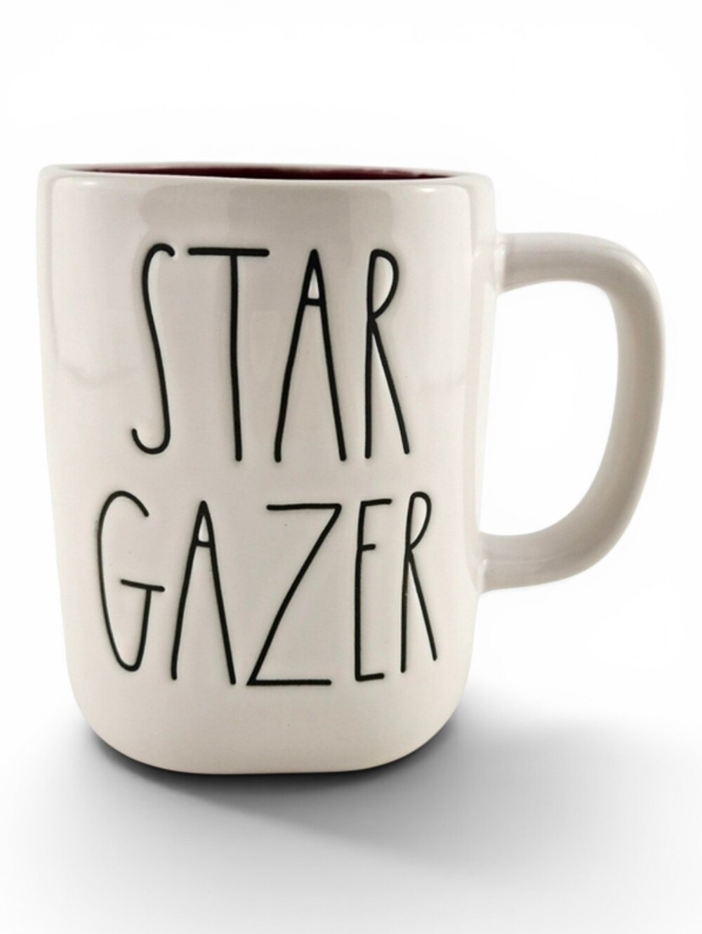 NWOT Rae Dunn STAR GAZER Double Sided Large Letter White Ceramic Mug